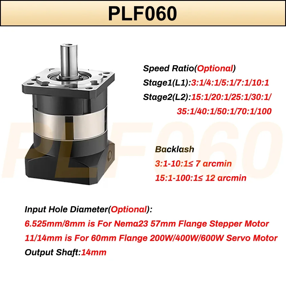 6.35/8/11/14Mm Input Planetary - огляд і ціна Planetary Gearbox Reducer Nema 23 34