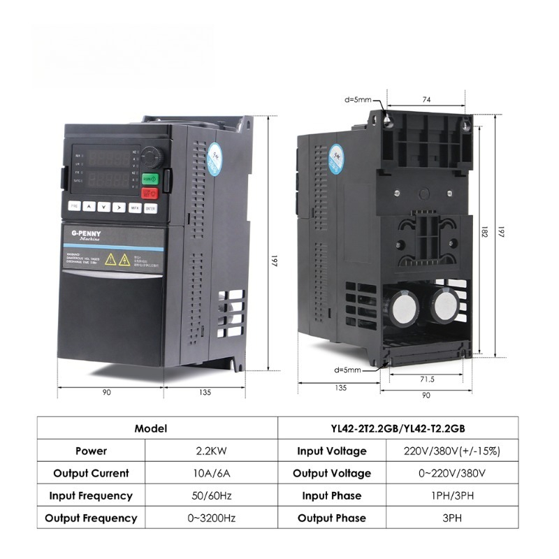 2.2kw ER20 D80 12000rpm/24000r - огляд і ціна 2.2Kw Water Cooled Spindle Kit Vfd