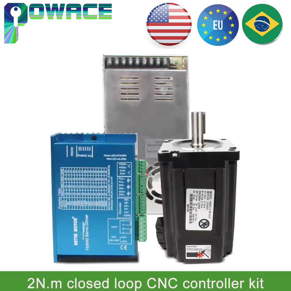 【EU】 2N.m Nema23 Closed Loop S - огляд і ціна Nema 23 Closed Loop Stepper Motor Driver Kit
