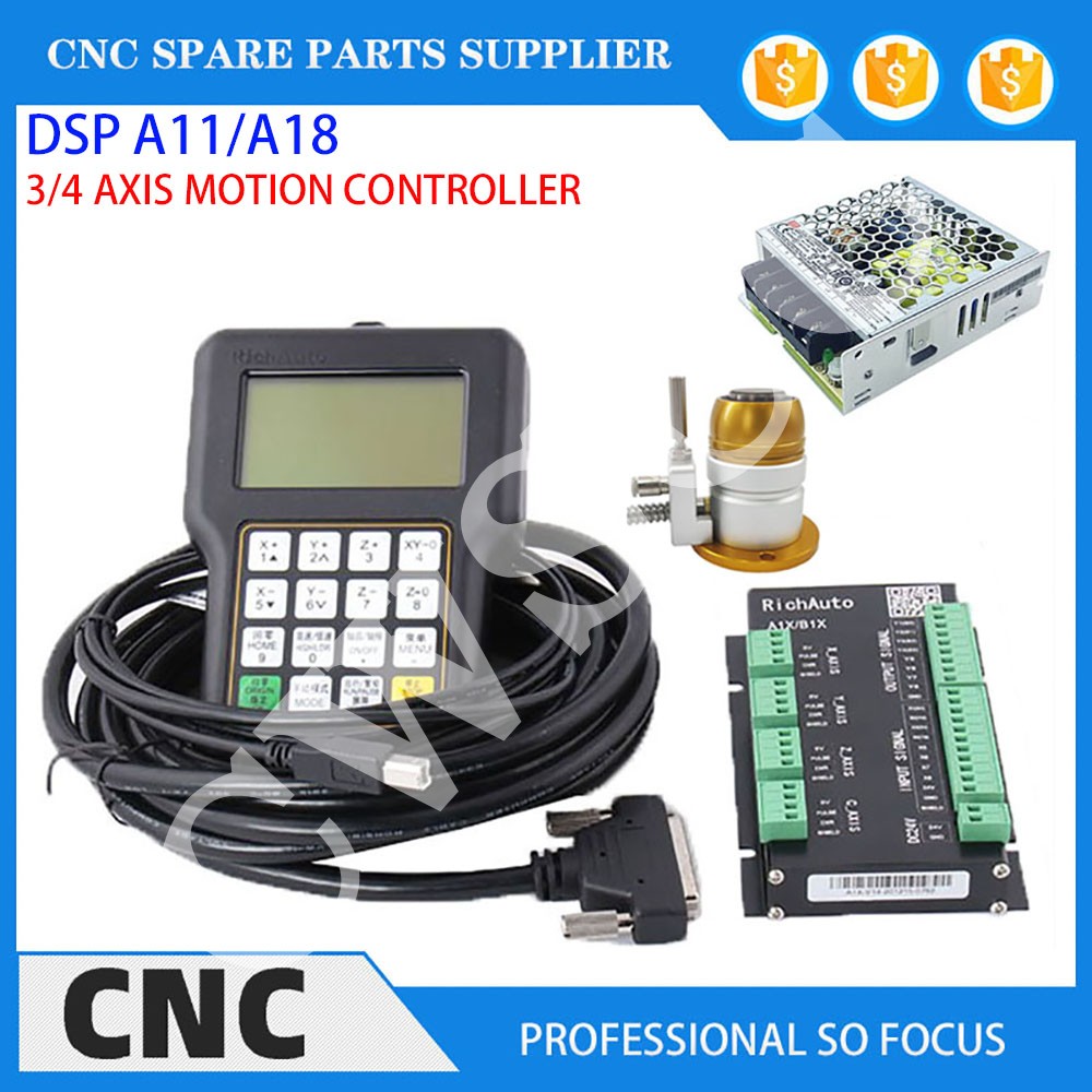 3-axis 4-axis CNC machine tool - огляд і ціна Richauto A11 Dsp Controller 3 Axis