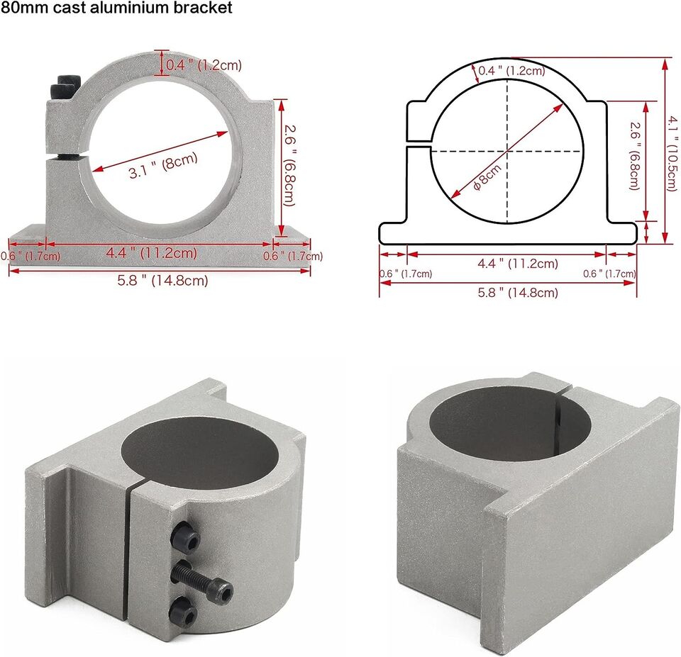 【EU/USA】Water Cooling Spindle  - огляд і ціна 2.2Kw Water Cooled Spindle Kit Vfd